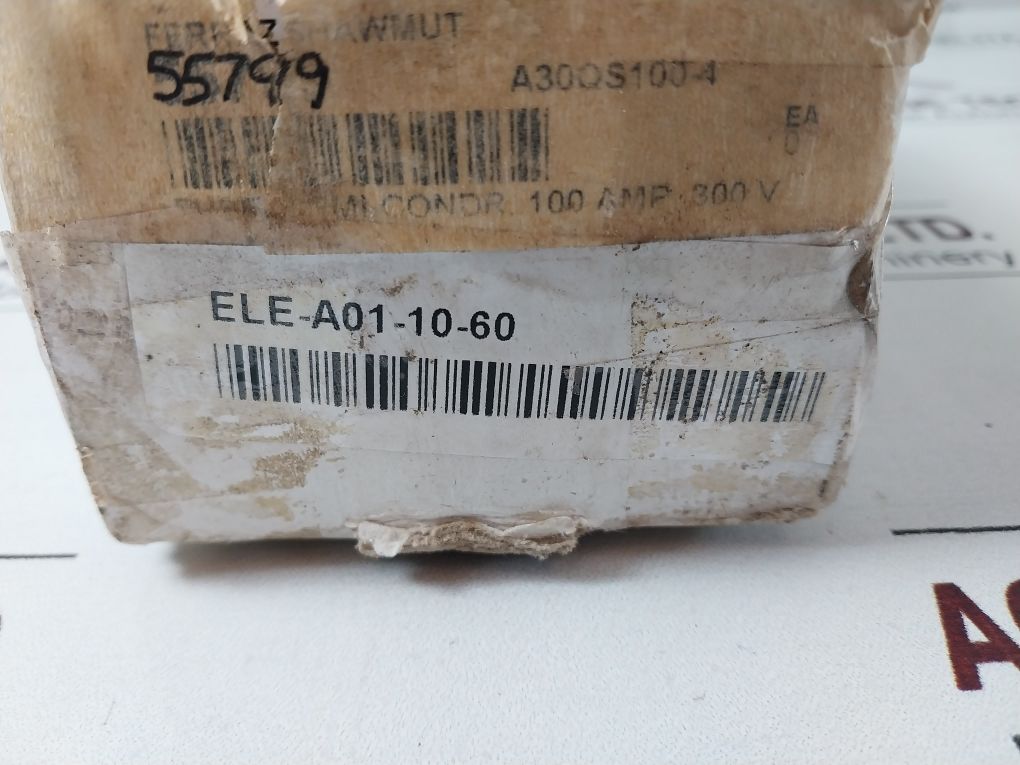Ferraz Shawmut A30Qs100-4 Fuse 100A 300Vac 200Ka Ir