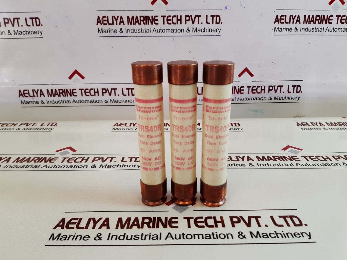 Set Of 3X Ferraz Shawmut Trs40R Fuse Element Time Delay