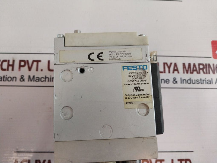 Festo Cpv10-ge-fb-8-cpi Valve Terminal Block 24Vdc