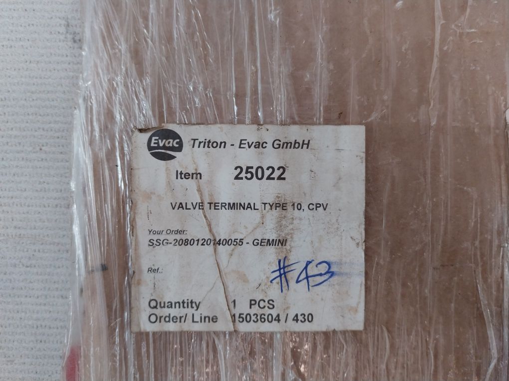 Festo Cpv10-ge-mp-8 Control Air Valve Terminal With Connection Cable