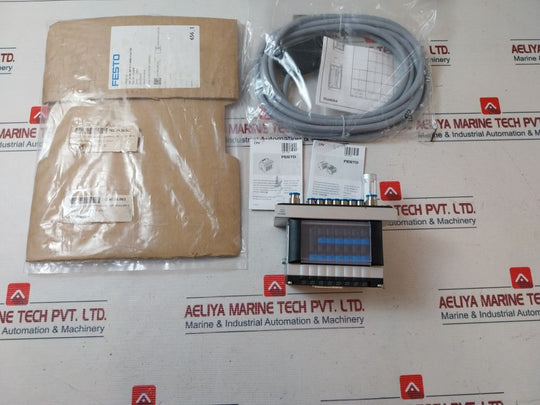 Festo Cpv10-vi Control Air Valve Terminal With Connection Cable Kmp3-25P-16-5