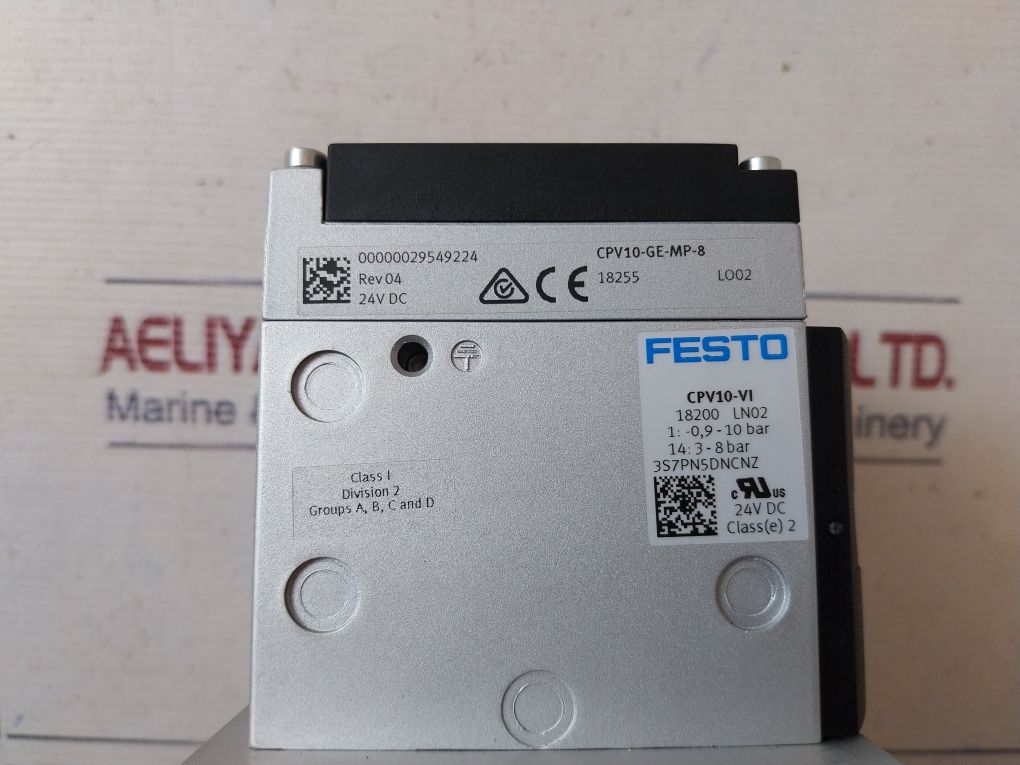 Festo Cpv10-vi Control Air Valve Terminal With Connection Cable Kmp3-25P-16-5