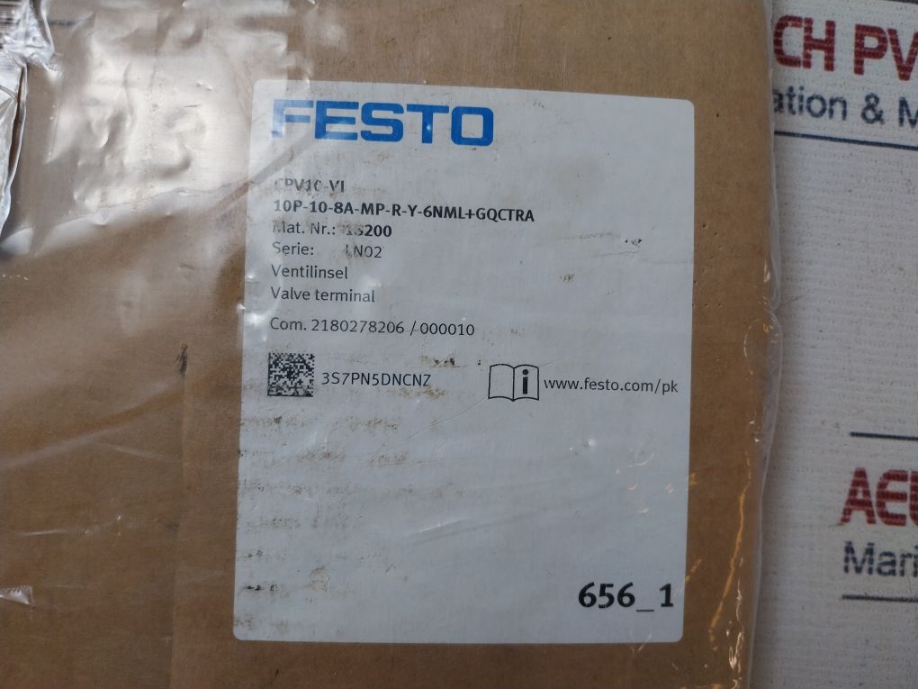 Festo Cpv10-vi Control Air Valve Terminal With Connection Cable Kmp3-25P-16-5