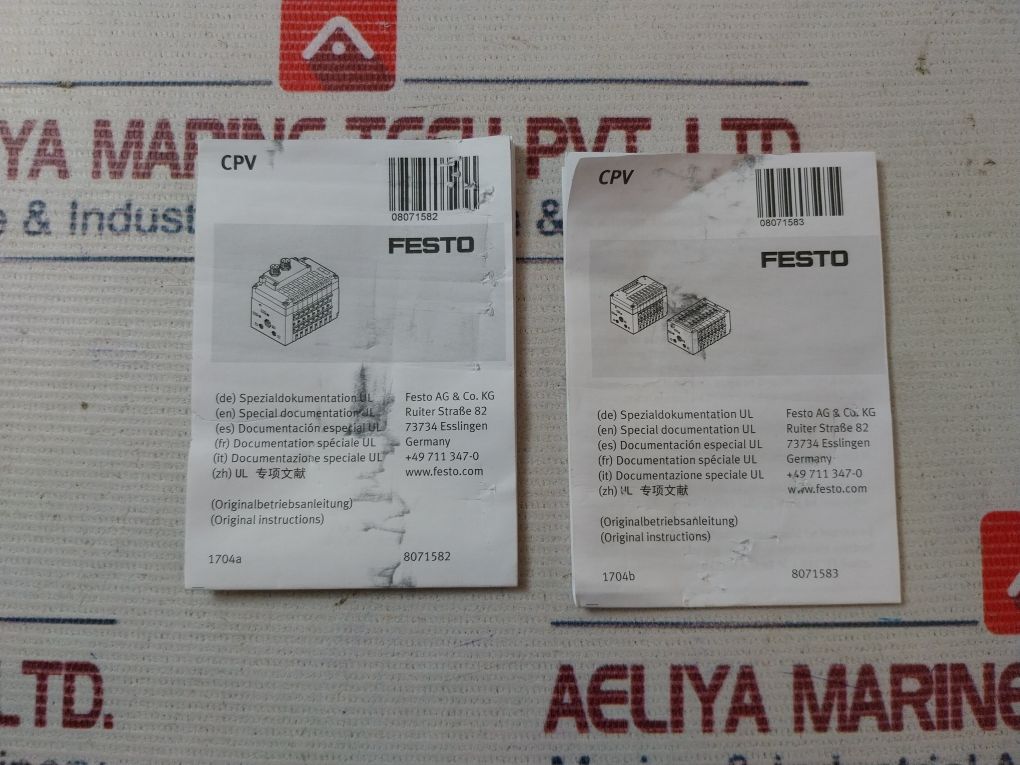 Festo Cpv10-vi Control Air Valve Terminal With Connection Cable Kmp3-25P-16-5