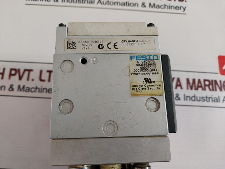 Festo Cpv10-vi Valve Terminal Control 24V Dc 10Bar/145Psi