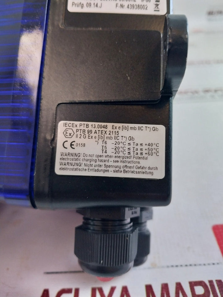 Fhf 5842/1 Second Telephone Alarm & Signal Unit Twin-eexii -blue 11883315