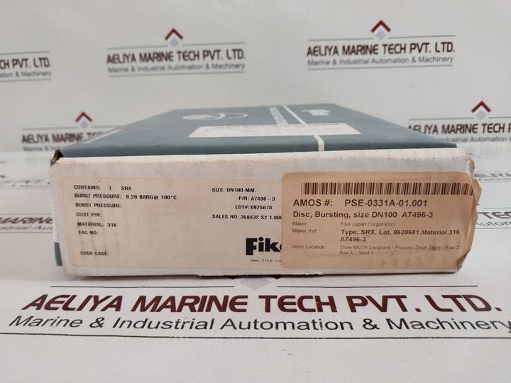Fike Srx Rupture Disc Burst A7496-3