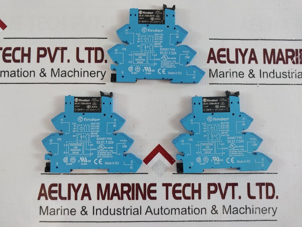 Lot Of 7X Finder 93.51.7.024 Relay Socket With 34.51.7.024.0010