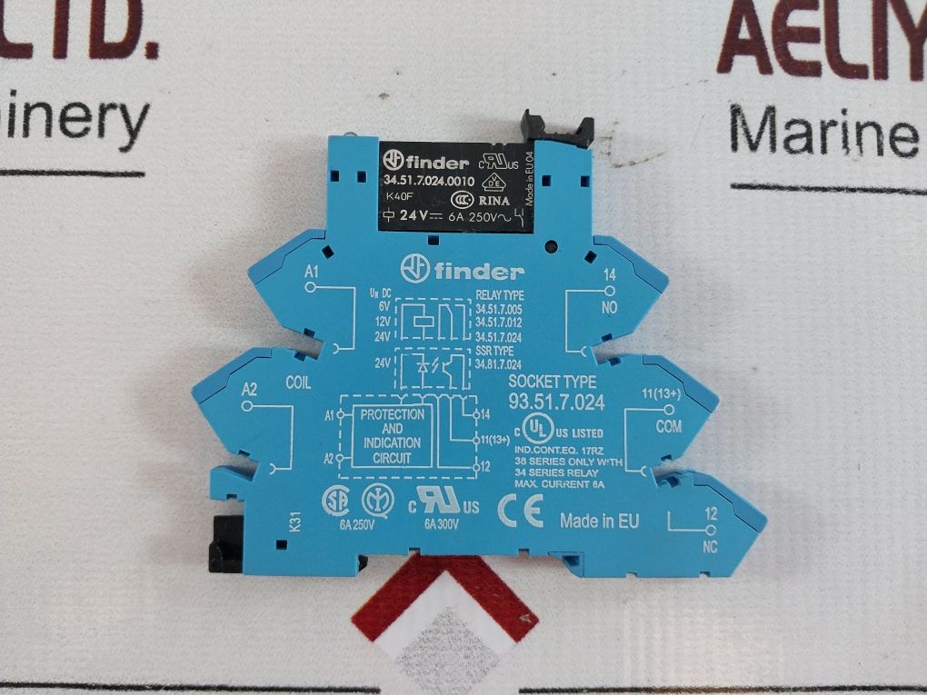 Lot Of 7X Finder 93.51.7.024 Relay Socket With 34.51.7.024.0010