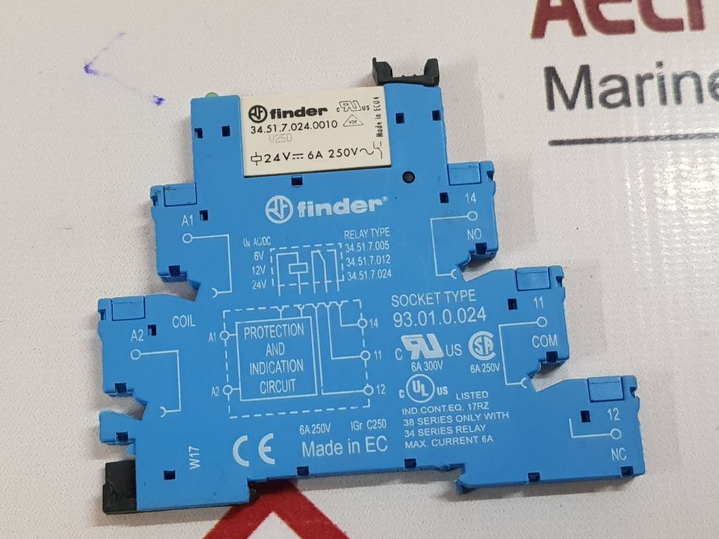 Finder 34 Series Relay Socket 34.51.7.024.0010