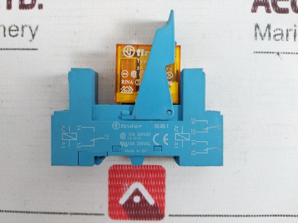 Finder 40.52 95.85.1 General Purpose Relay With Socket