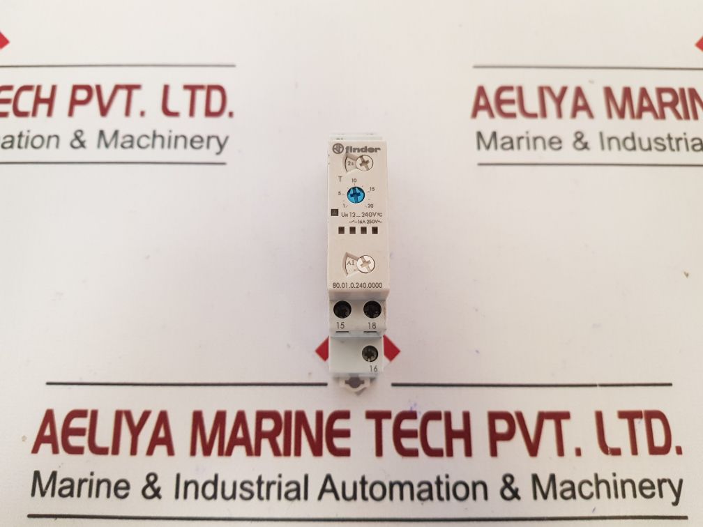 Finder 80.01.0.240.0000 Programmable Timer Time Delay Relay 250V Ac 16A