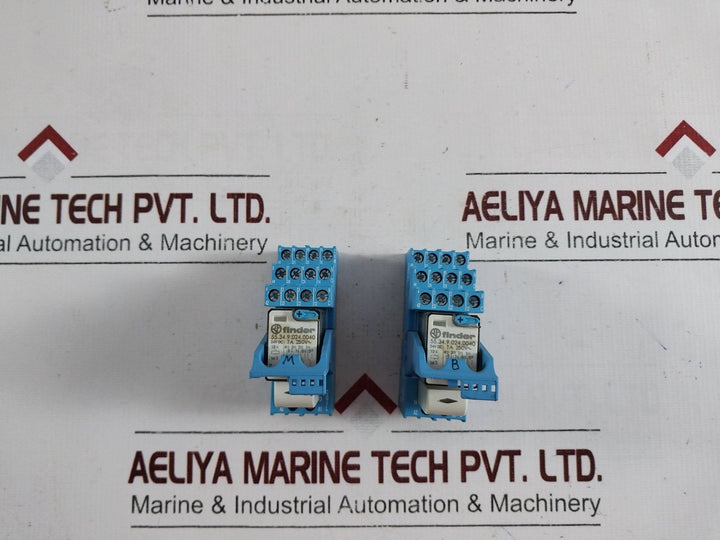 Finder 55.34.9.024.0040 Relay With 94.04 Socket And 99.02.9.024.99 Led Indicator