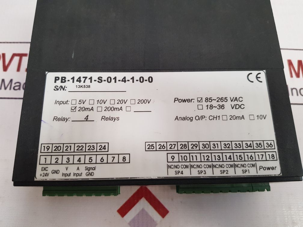 Finetek pb-1471-s-01-4-1-0-0 level panel meter