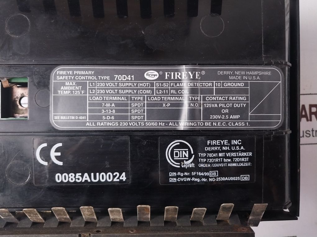 Fireye 70D41 Safety Control