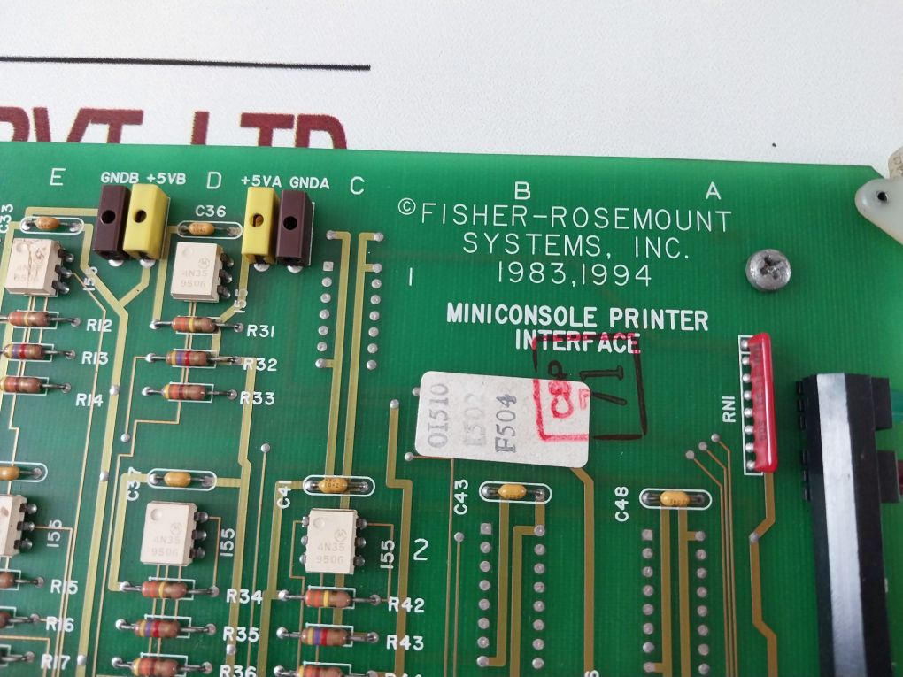 Fisher-rosemount 01984-1011-0003 Miniconsole Printer Interface