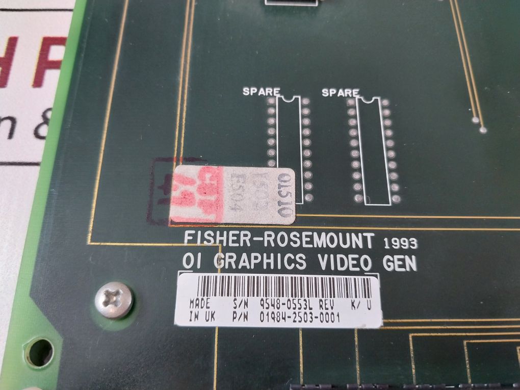 Fisher-rosemount 01984-2503-0001 Oi Graphics Video Gen
