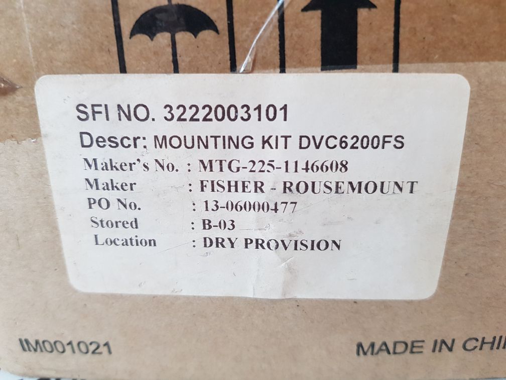 Fisher-rosemount Mtg-225-1146608 Valve Positioner Mounting Kit Dvc6200Fs