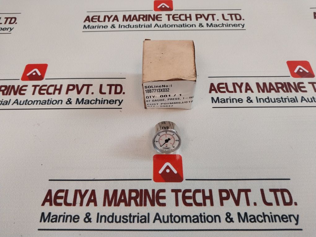 Fisher 18B7713X032 Pressure Gauge 0-4 Bar