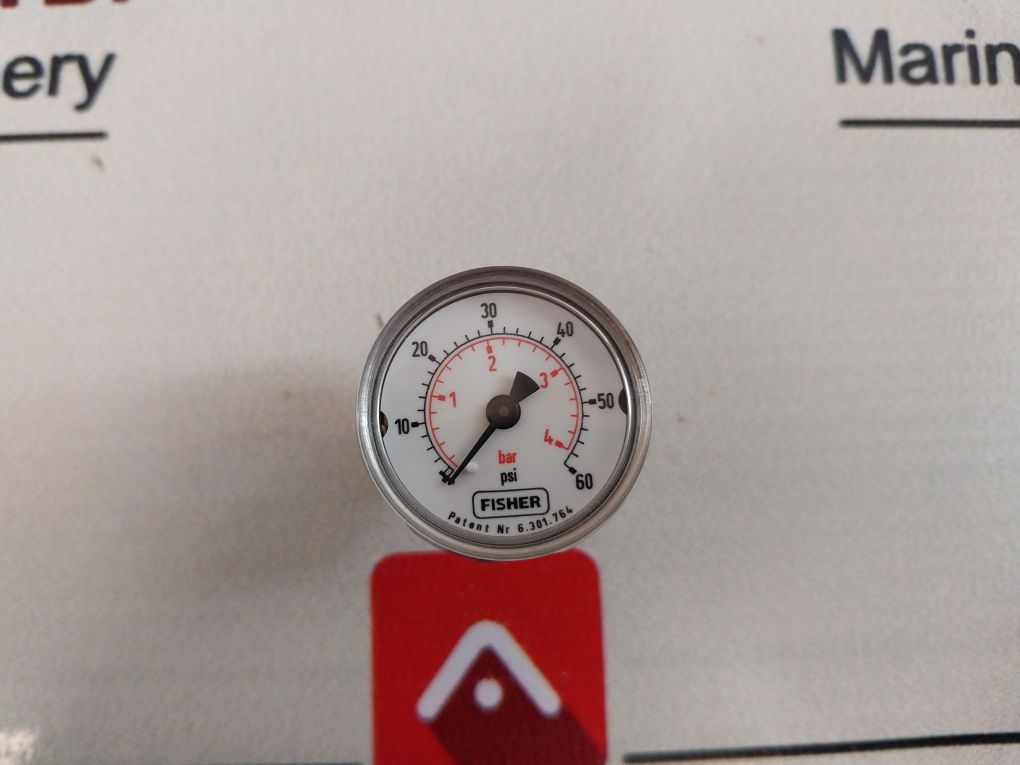 Fisher 18B7713X032 Pressure Gauge 0-4 Bar