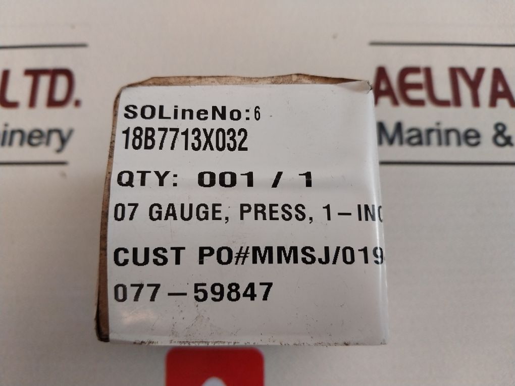 Fisher 18B7713X032 Pressure Gauge 0-4 Bar