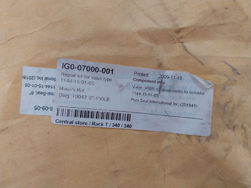 Fisher V110164X012 Repair Kit For Valve