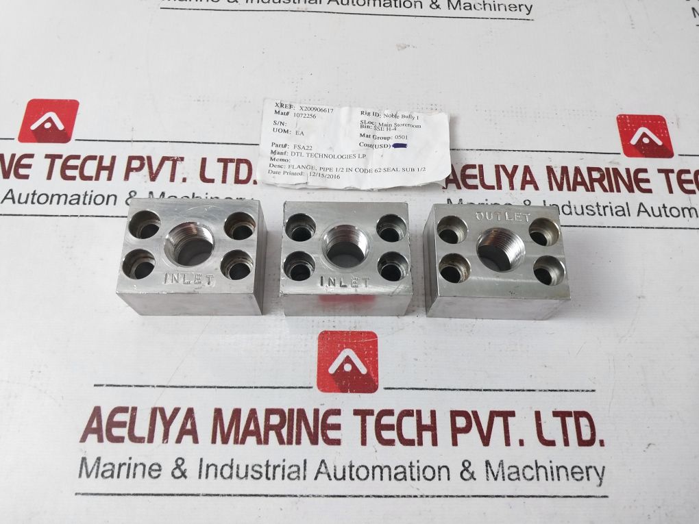 Flange, Pipe 12 In Code 62 Seal Sub 12 Inlet Outlet Set
