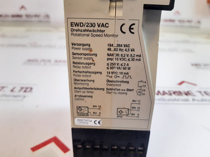 Flender Rotational Speed Monitor Ewd230 Vac