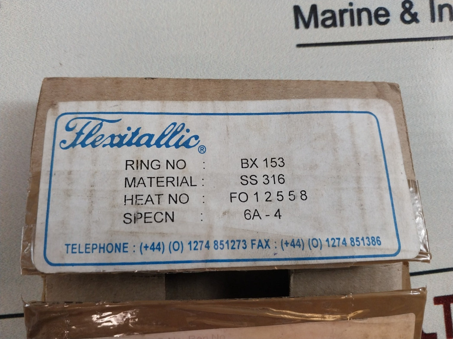 Flexitallic 6A-0348 Gasket Ring Bx153Ss