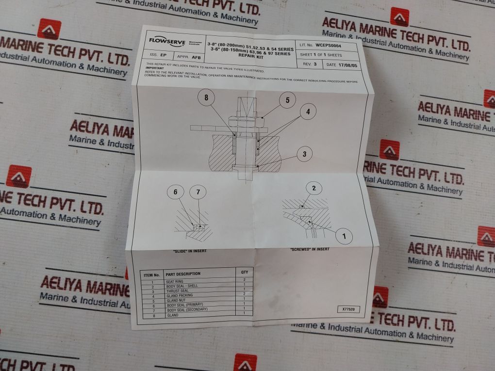 Flowserve Chemical Gfaf55Ht150 Repair Kit 150Mm