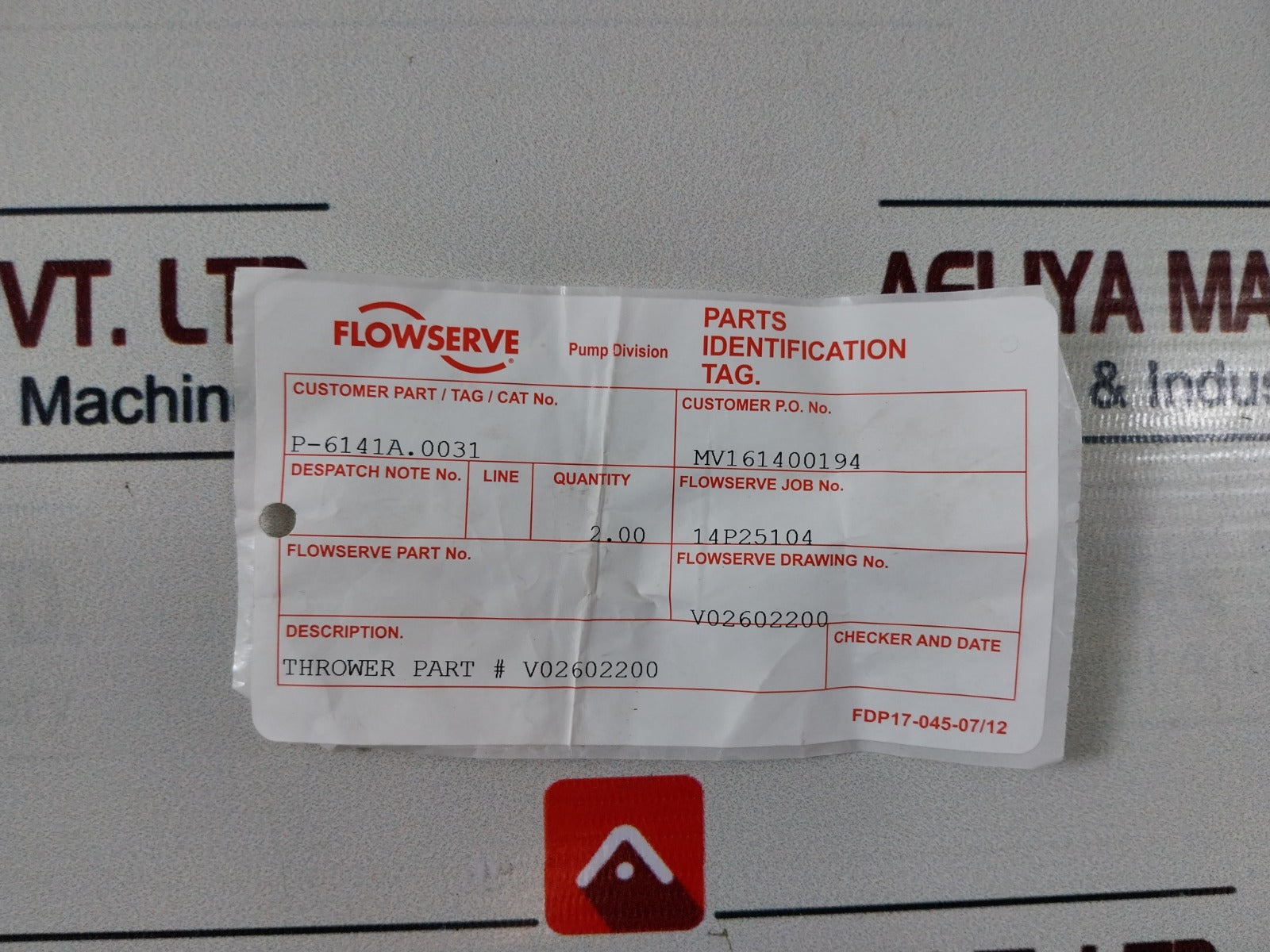 Flowserve V0260220 Thrower