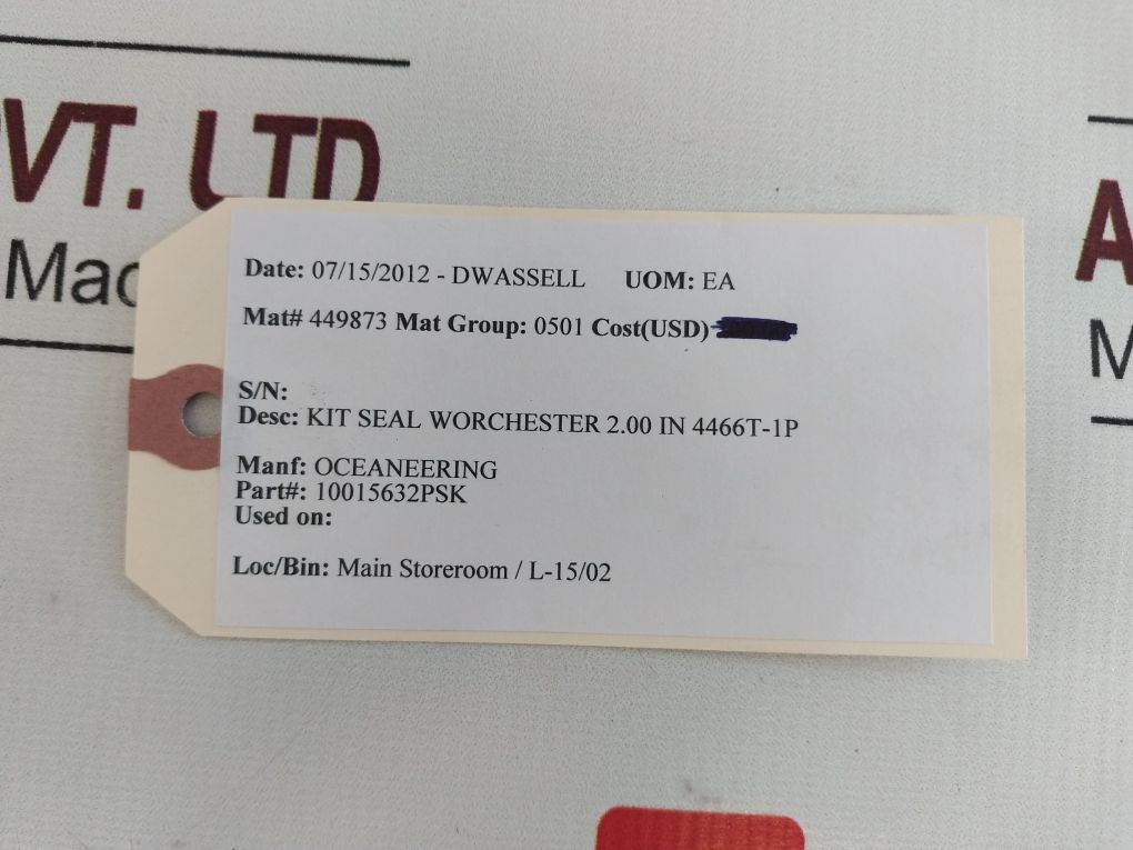 Flowserve Wcaim2030 Miser Ball Valve Kit