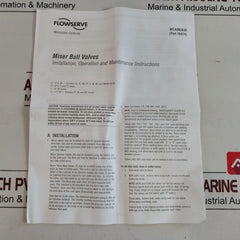 Flowserve Wcaim2030 Miser Ball Valve Kit
