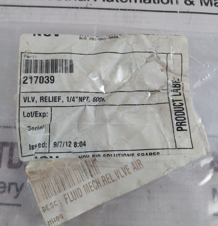 Fluid Mechanics 38200-2110 Safety-relief Valve