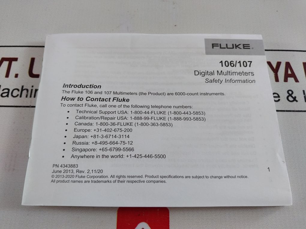 Fluke Fluke-106 Esp Digital Multimeter