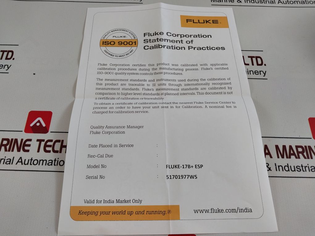Fluke 17B+ Digital Multimeter
