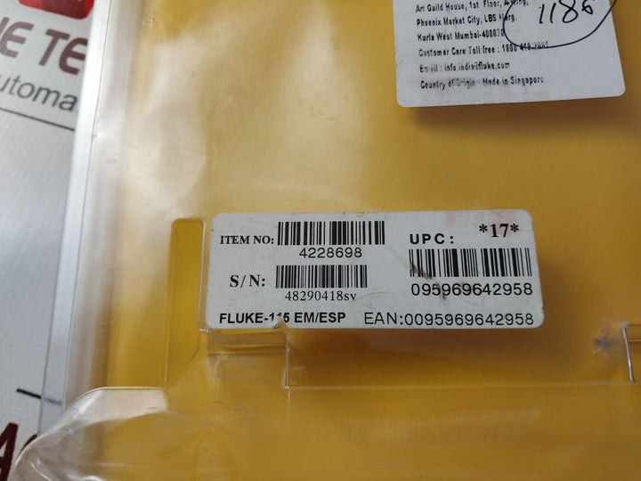 Fluke 115 True Rms Digital Multimeter Fluke-115-em/Esp