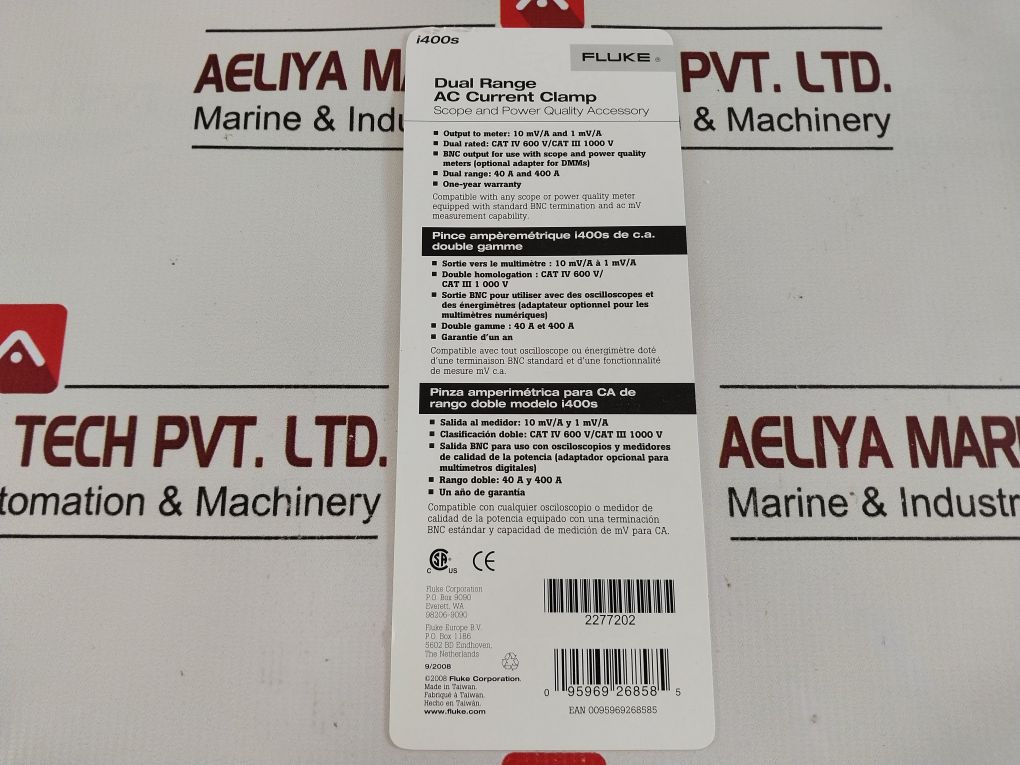 Fluke I400S Ac Current Clamp