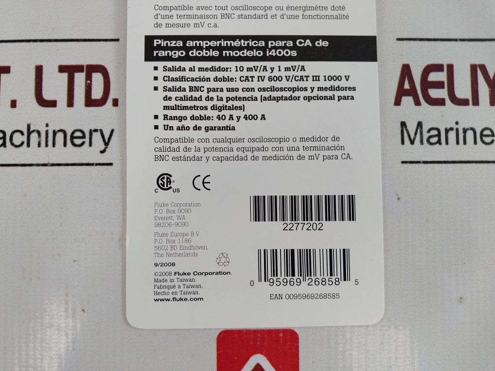 Fluke I400S Ac Current Clamp