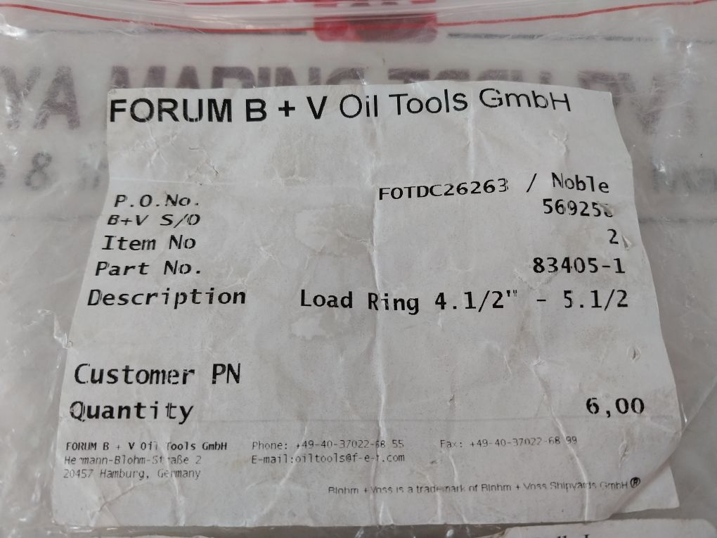 Forum B V Oil 83405-1 Retaining Ring