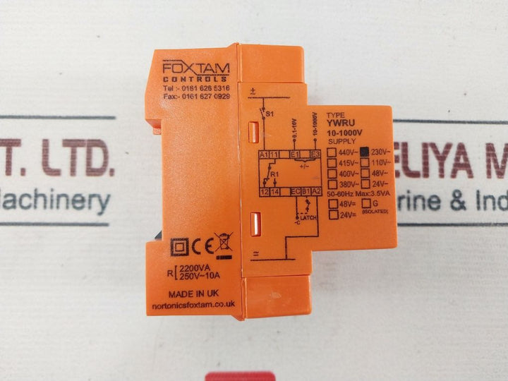 Foxtam Controls Ywru Voltage Relay