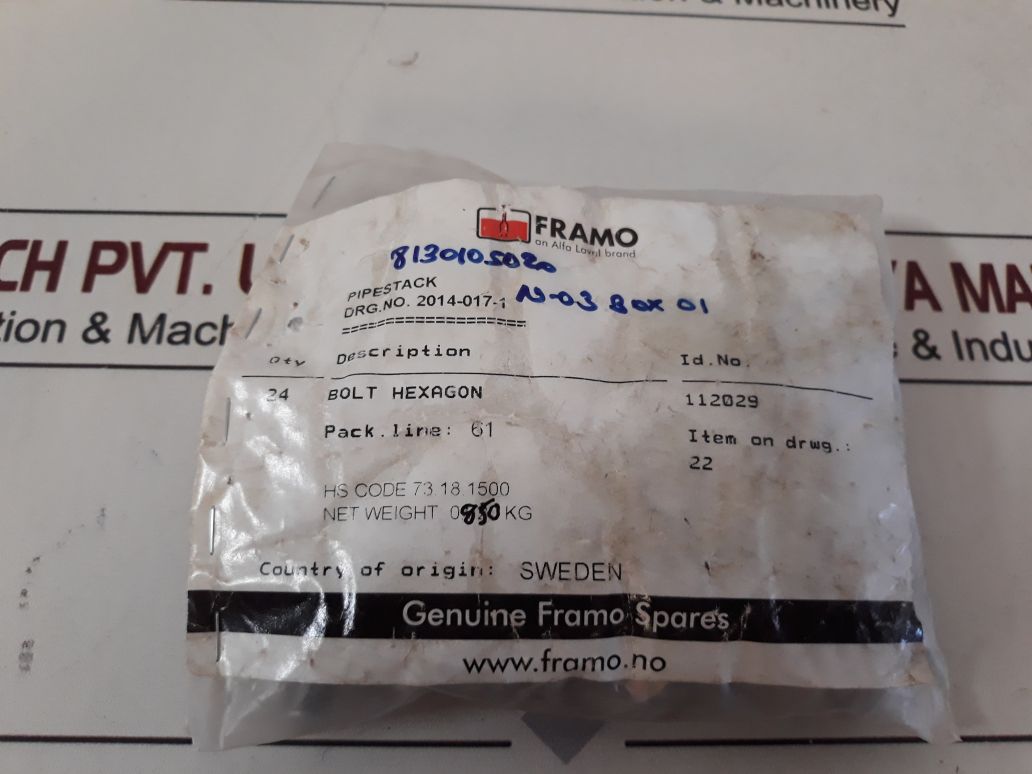 Framo 112029 Bolt Hexagon