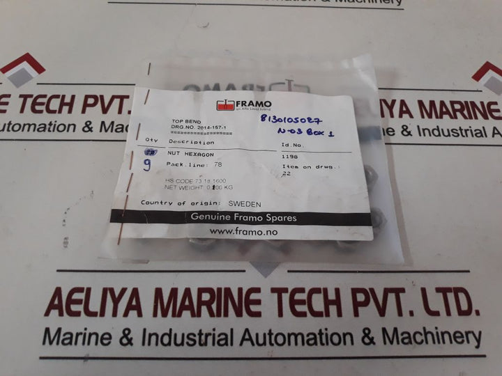 Framo 1198 Nut Hexagon