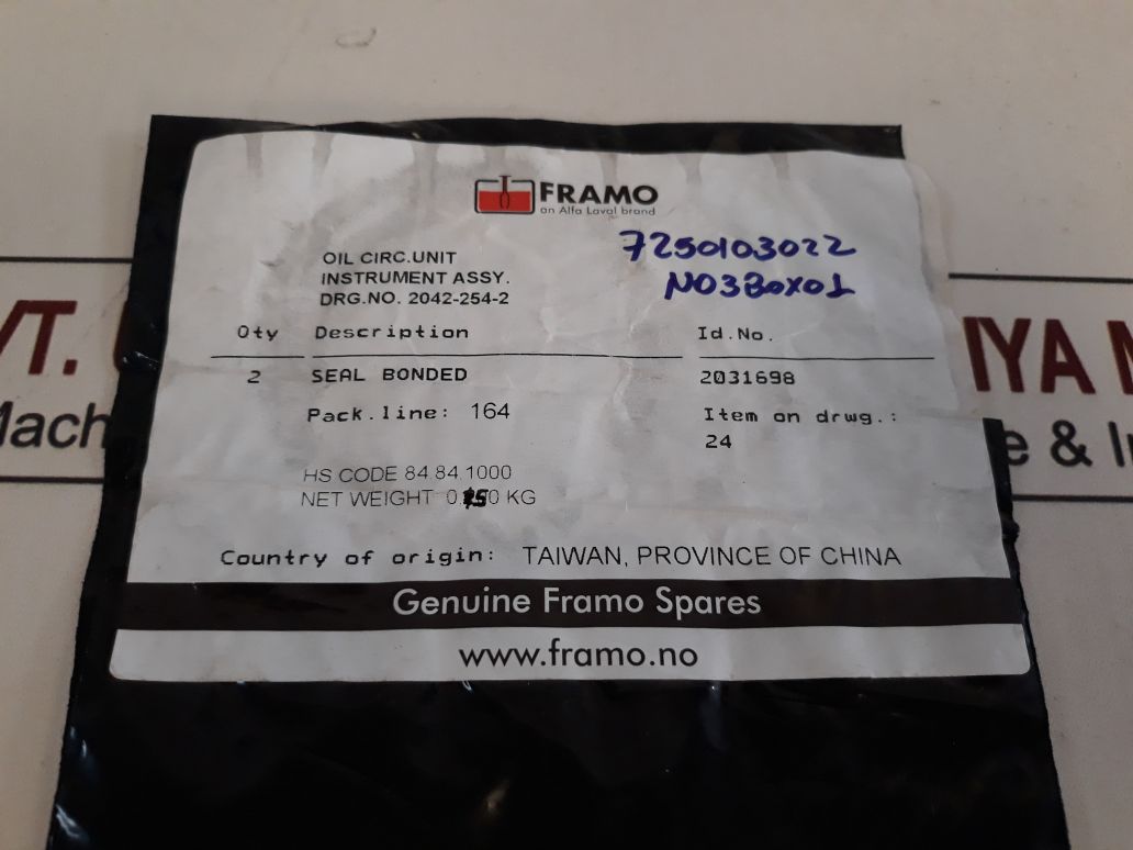 Framo 2031698 Seal Bonded