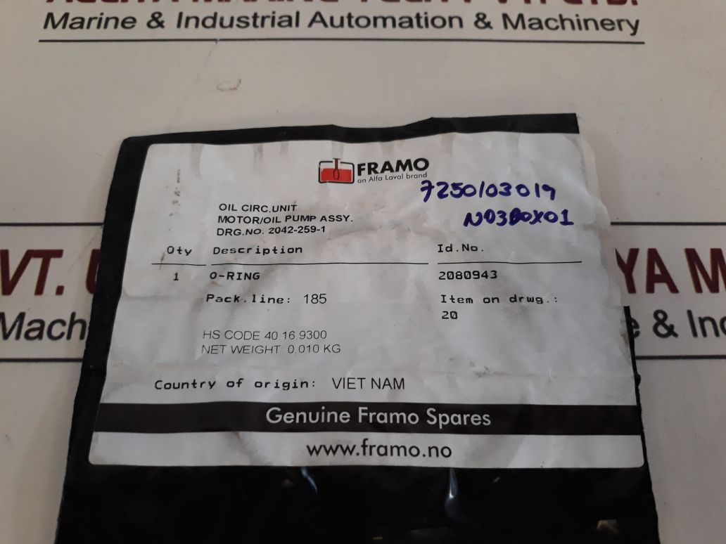 Framo 2080943 O-ring