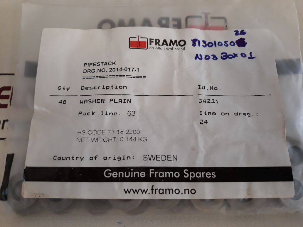 Framo 34231 Washer Plain