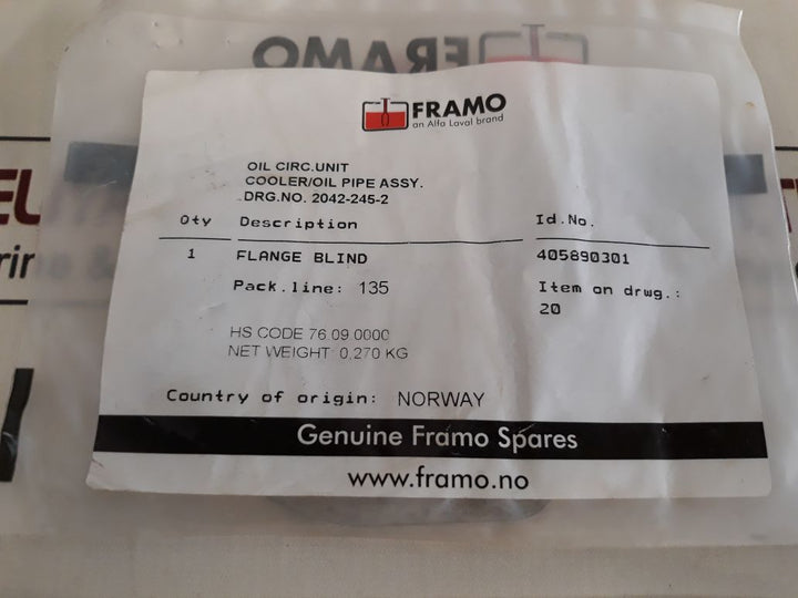 Framo 405890301 Flange Blind