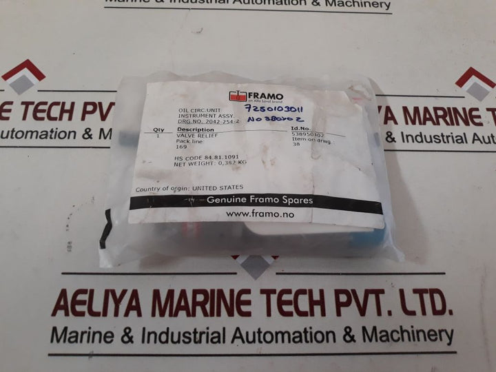 Framo 538950402 Relief Valve