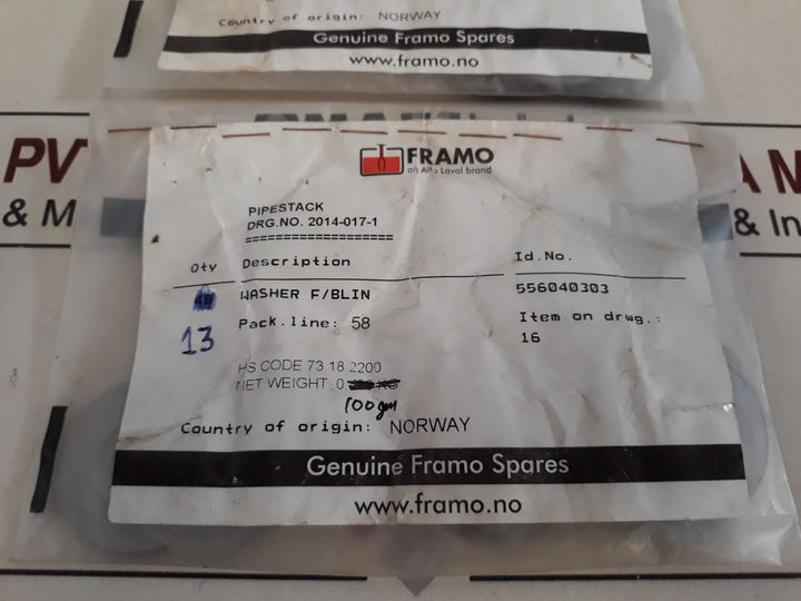 Framo 556040303 Washer F/Blin