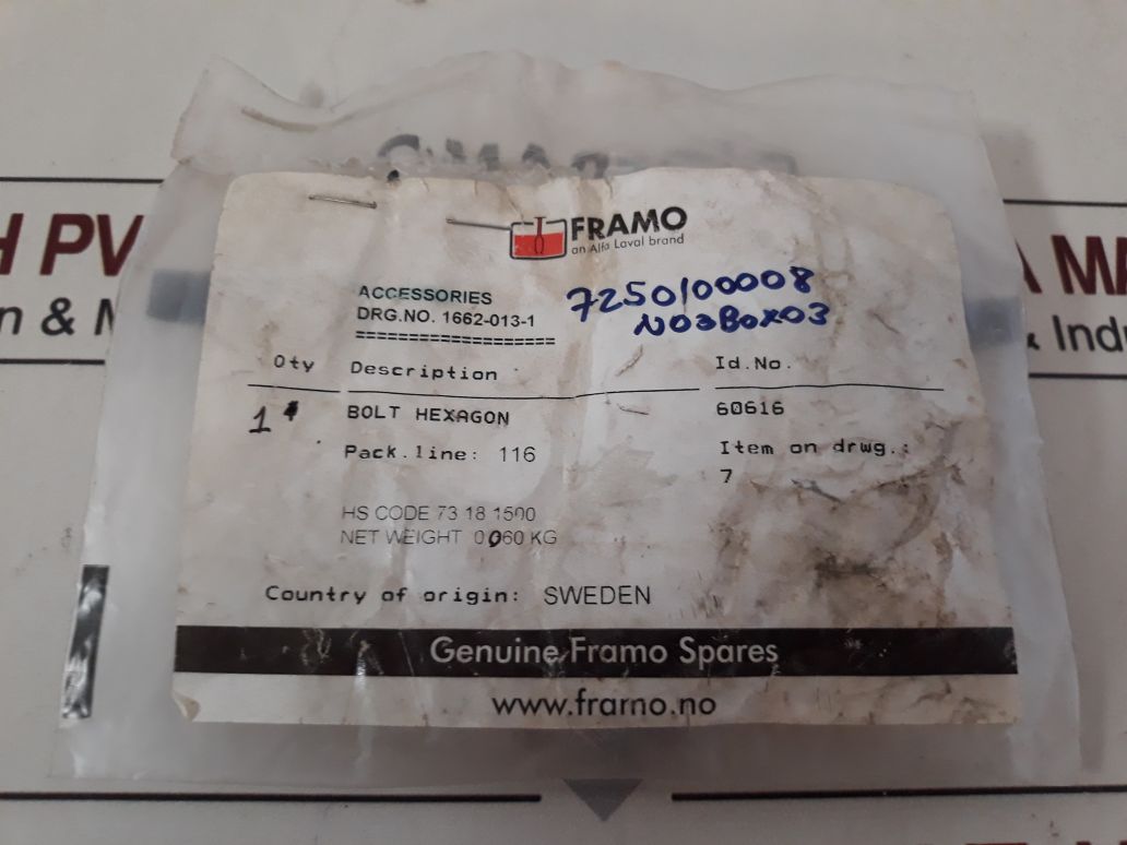 Framo 60616 Bolt Hexagon